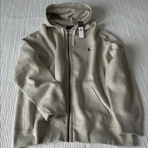 Ralph Lauren Cream Zip-Up Hoodie NWT